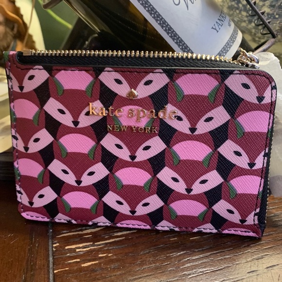 kate spade Accessories - Authentic Kate Spade leather L-zip card /Keychain